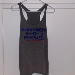 OG Doughnuts & Deadlifts racerback tank